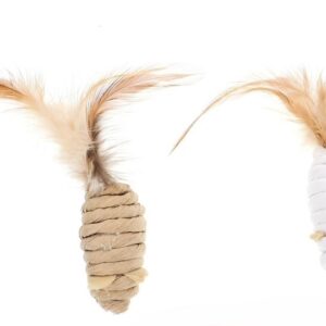 Wild Catz Fluffy Mice Cat Toy - 2.5 x 11cm