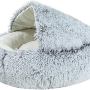 Grizzly Snuggle Cat Bed Grey - 50cm
