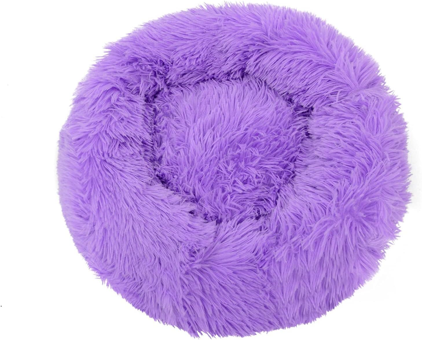 17258709201887717049.jpg Grizzly Velor Round Plush Purple Dog Bed Small - 50 x 15cm - Image 1