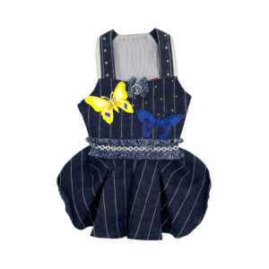 Coco Pets Butterfly Denim Dress- LAR