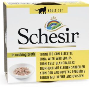 Schesir Cat Can Broth-Wet Food Tuna With Whitebait 70g