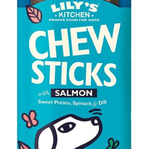 Lily's Kitchen Dog Chew Sticks w/ Salmon Dog Treats (120g)
