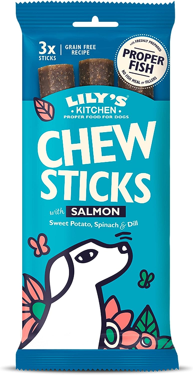 17310717651877243034.jpg Lily's Kitchen Dog Chew Sticks w/ Salmon Dog Treats (120g) - Image 1