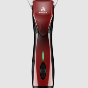 Andis DBLC-2 Pulse ZR II 5-Speed, Detachable Blade Clipper, Cordless, Lithium Ion Battery - Red - Wide Blade (Includes extra battery)