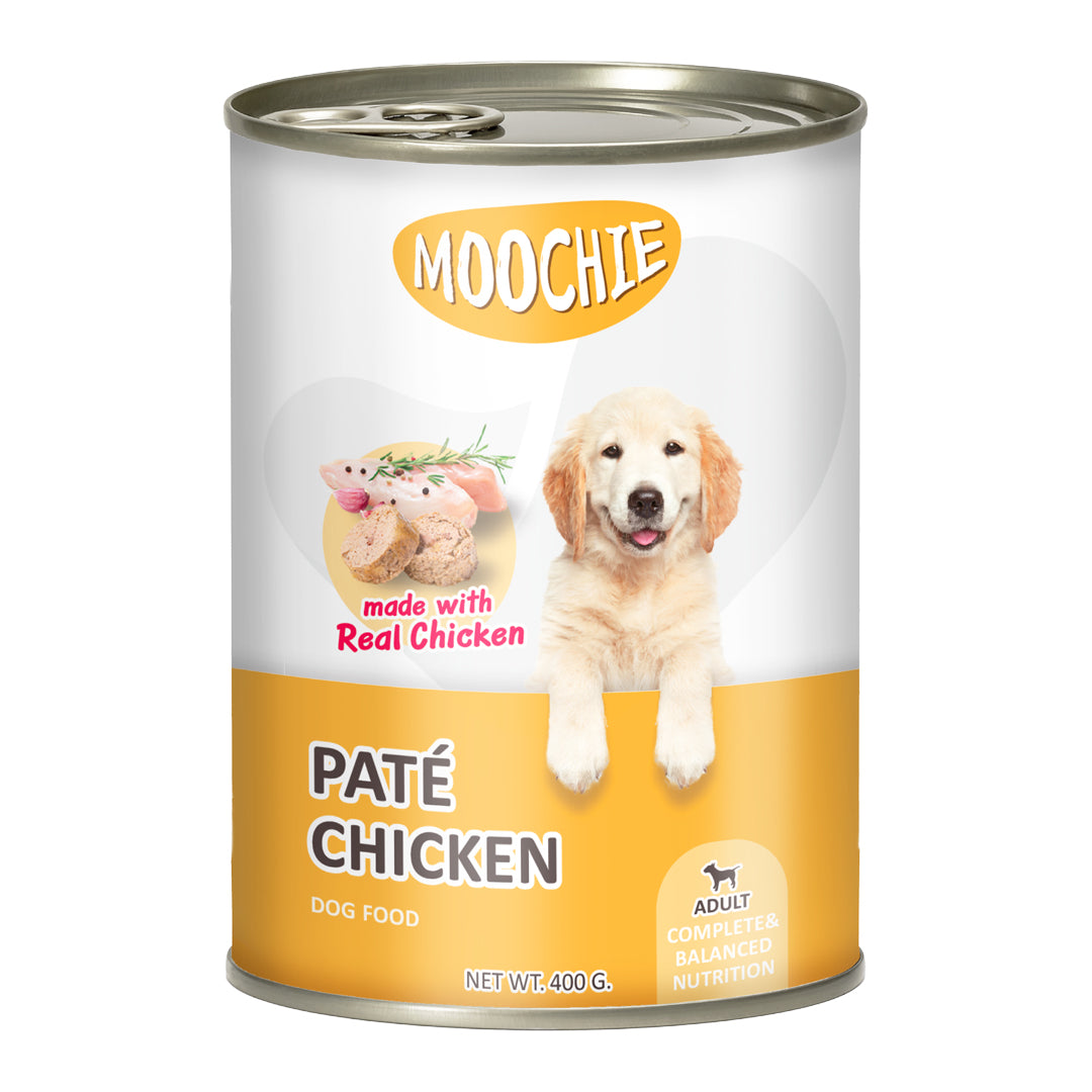 1740995051764628874.jpg Moochie Pate With Chicken Dog Wet Food Can 400g - Image 1