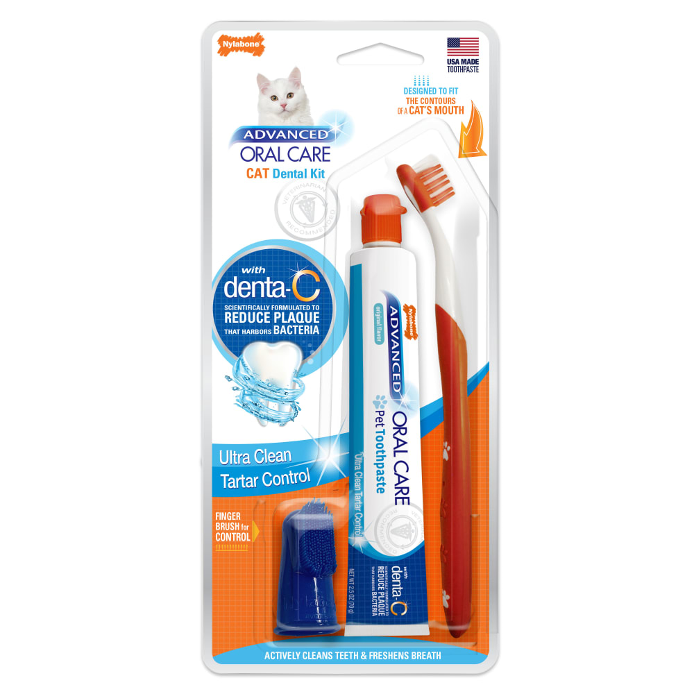 1750753968482662144.jpg Nylabone Advanced Oral Care Cat Dental Kit One Size Dental Hygiene - Image 1