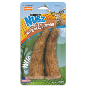 Nylabone Nubz Wild Antler Venison 2Ct Card Medium Edible Treats
