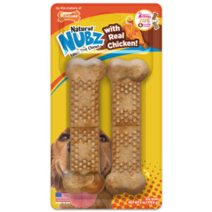 Nylabone Nubz Chicken 2Ct Card (In Shelf Tray) Jumbo Edible Treats