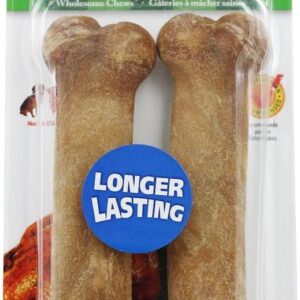 Nylabone Healthy Edibles Longer Lasting Chicken 2Ct Card Wolf Edible Treats