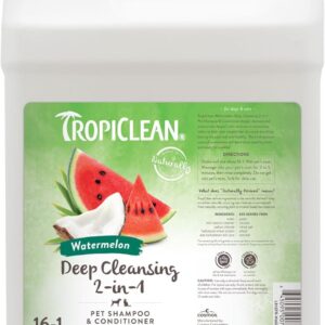 TropiClean Watermelon Refreshing 2-in-1 Pet Shampoo & Conditioner for pets, 1 gallon