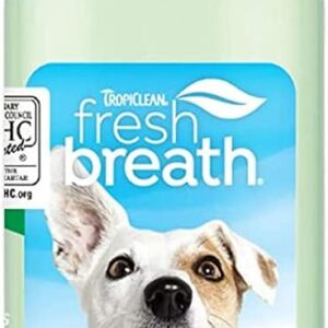 TropiClean Fresh Breath Dental Health Solution for Dogs, 16oz