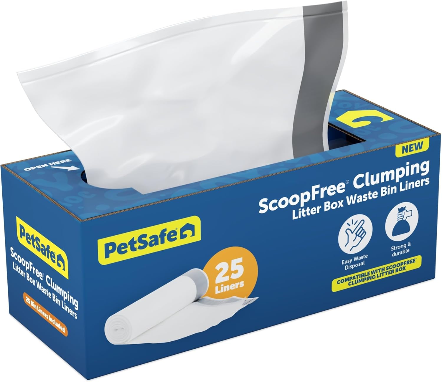 17543962801560637683.jpg Pet Safe Scoopfree Clumping Waste Bin Liners (x25) Automatic Cat Litter Box - Image 1