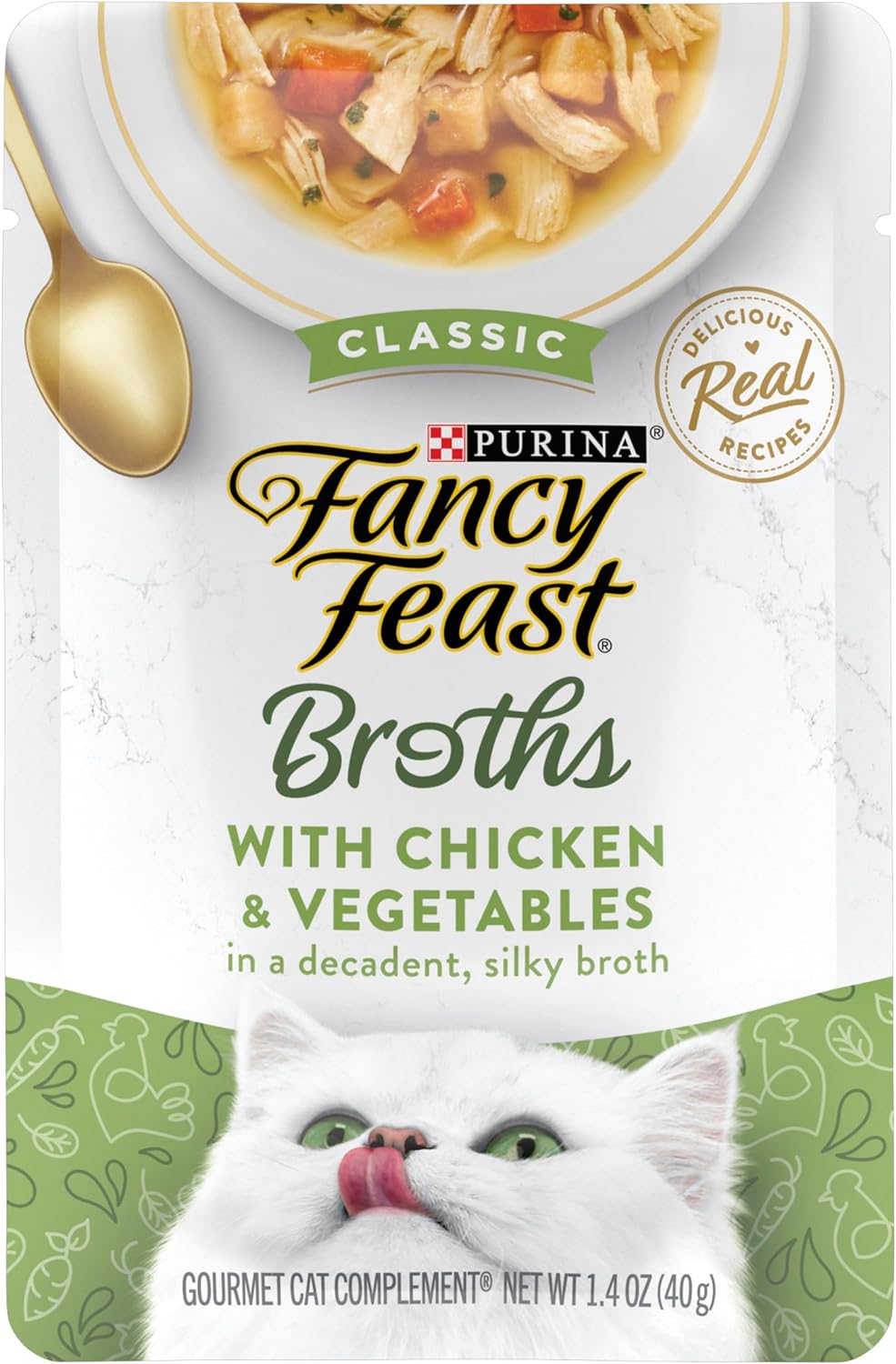 1756389035255266627.jpg Nestle Purina Fancy Feast Broths Classic Cat Wet Food Chicken and Vegetables 40g - Image 1