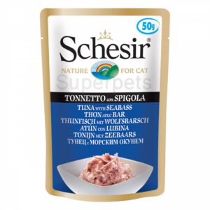 Schesir Cat Pouch-Wet Food Tuna With Seabass 50g