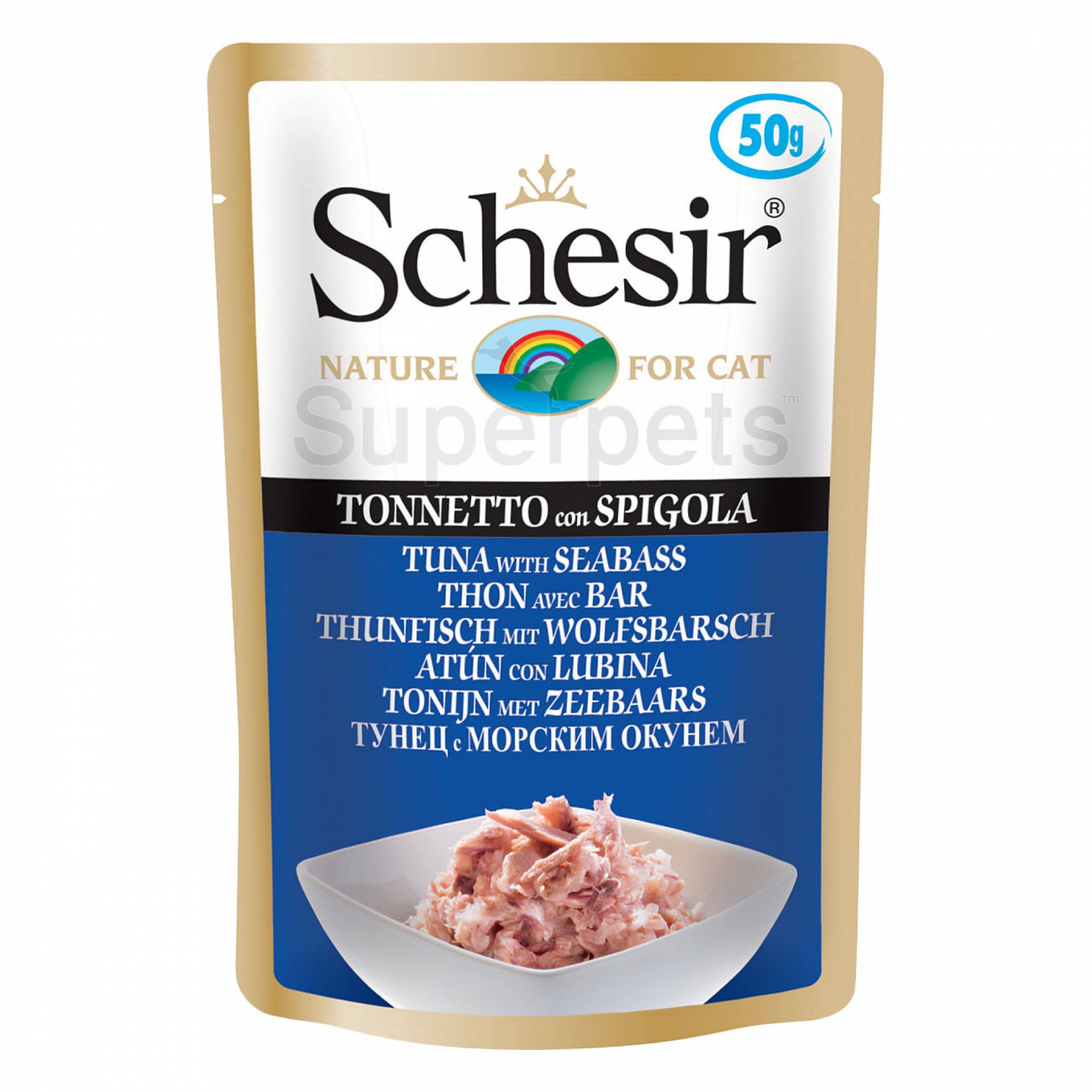 17563890771096381714.jpg Schesir Cat Pouch-Wet Food Tuna With Seabass 50g - Image 1