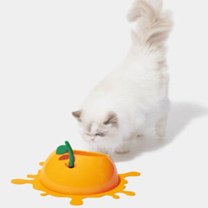 VETRESKA Juicy Tangerine Pet Bowl, Spoon & Mat Set