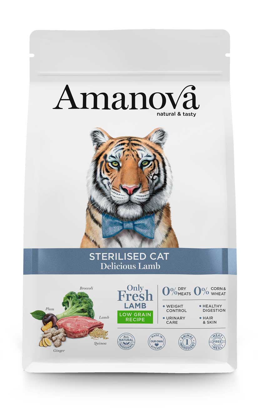 17616385592119795291.jpg Amanova Cat Sterilised Delicious Lamb Dry Food 4 Kg - Image 1