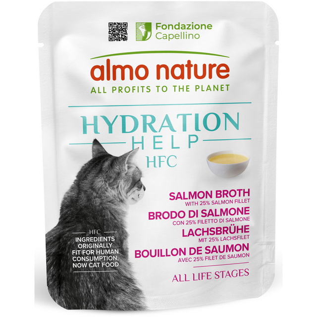 17633731761455661338.png Almo Nature Hydration Help Salmon Broth with Salmon Fillet Wet food 50 g - Image 1