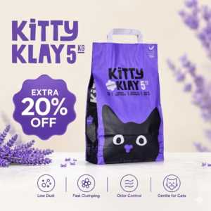 Kitty Klay Bentonite Clumping Cat Litter - Lavender 5Kg