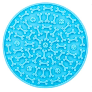 Nutrapet Slurpy orbit 15cm Blue-Slow Feeder Mat for Bowls