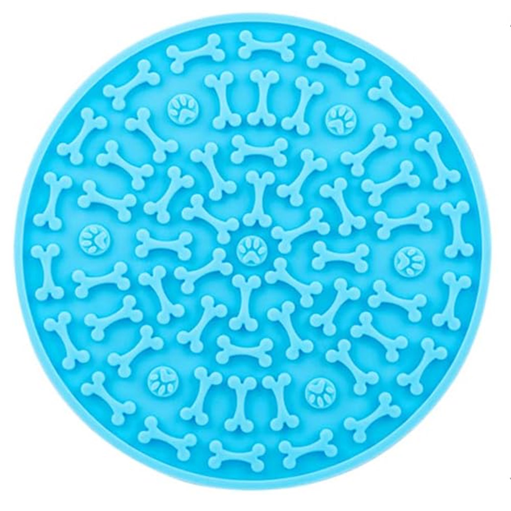 370255402677.jpg Nutrapet Slurpy orbit 15cm Blue-Slow Feeder Mat for Bowls - Image 1