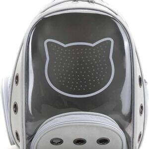 Petstranaut BackPack Bobble Cat Face Gray