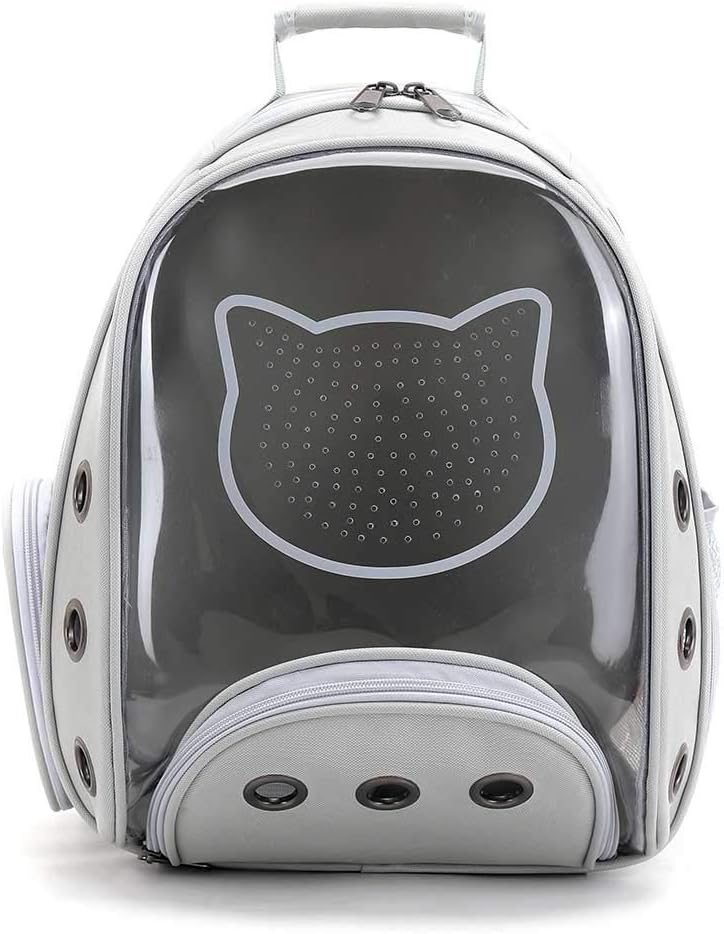 61-KnEO-yqL._AC_SL1024_.jpg Petstranaut BackPack Bobble Cat Face Gray - Image 1