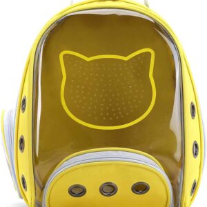 Petstranaut BackPack Bobble Cat Face Yellow