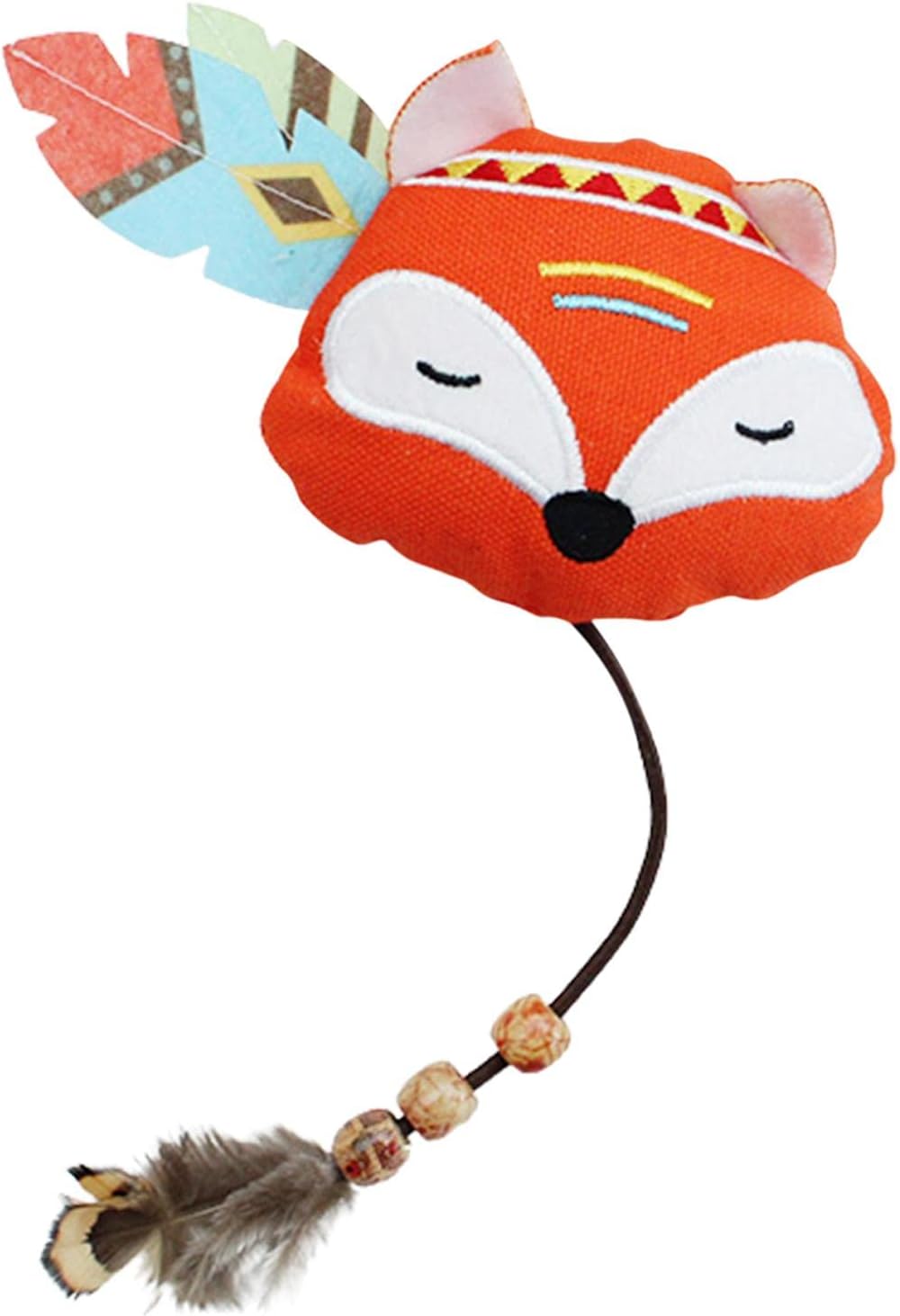 61mVHG28rSL._AC_SL1500_.jpg Wild Catz Sleepy Red Head Plush Cat Toy - 27 x 15cm - Image 1
