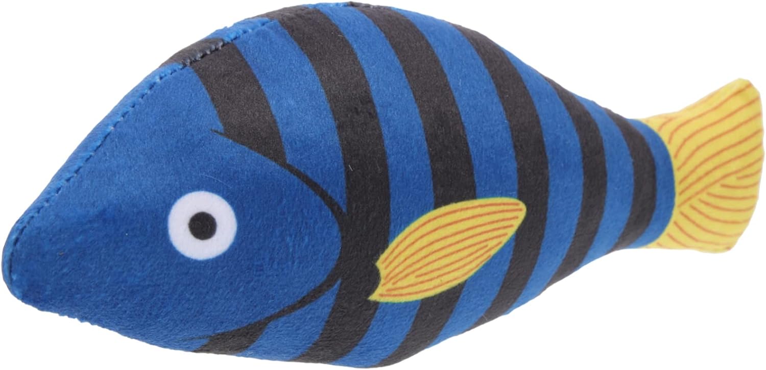 61uxrUAB87L._AC_SL1500_.jpg Wild Catz Mrs Bluey Plush Cat Toy - 20 x 8cm, 20g - Image 1
