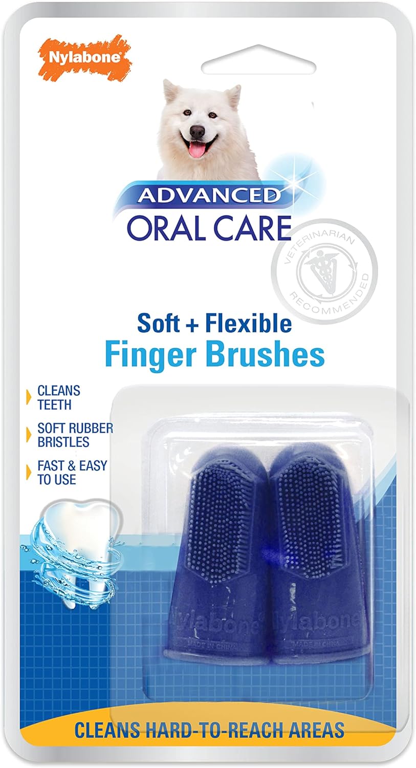 71wbTAKFDYL._AC_SL1500_.jpg Nylabone Advanced Oral Care Finger Brush 2Ct - Image 1