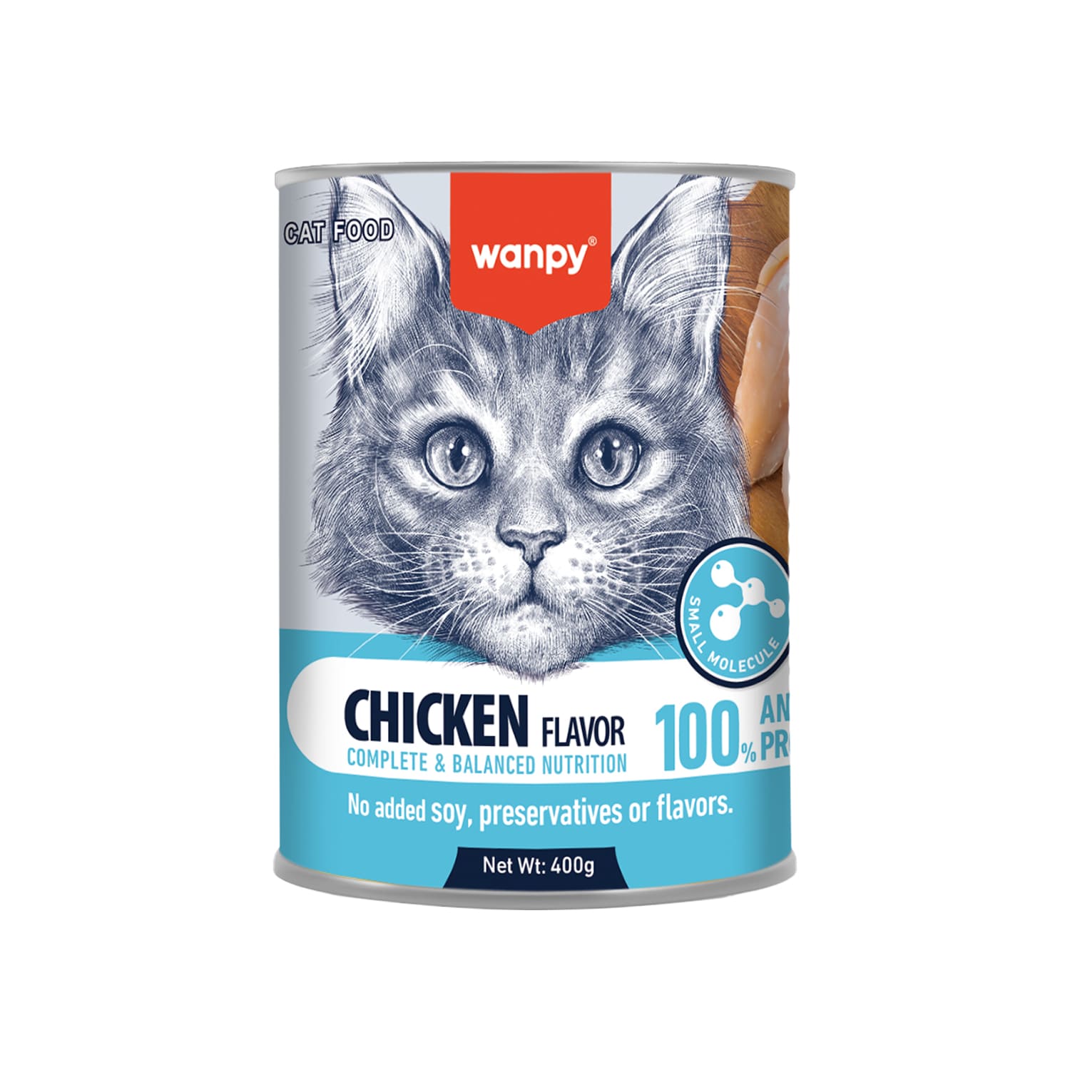 CAT-CHICKEN-1.jpg Wanpy Complete Pâté Canned Food for Cats (Chicken) 400g - Image 1