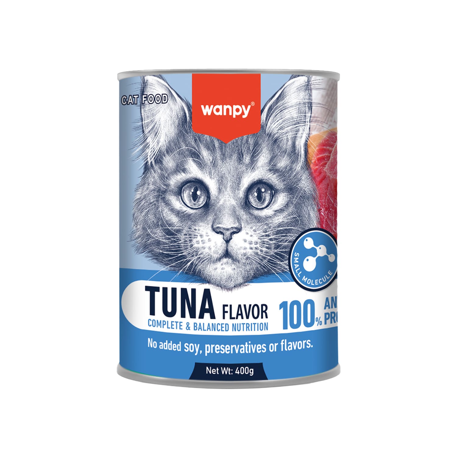 CAT-TUNA-1.jpg Wanpy Complete Pâté Canned Food for Cats (Tuna) 400g - Image 1