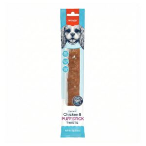 Wanpy Chewy 10â€³ Chicken & Puff Sticks Twists 70g