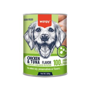Wanpy Complete PÃ¢tÃ© Canned Food for Dogs (Chicken & Tuna)  400g