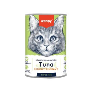 Wanpy Chunks in Gravy Canned Cat Food 375g – Tuna