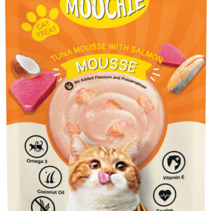Moochie Cat Food Tuna Mousse with Salmon Pouch 70g