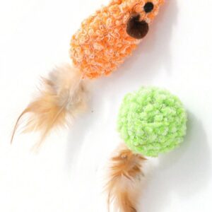 Wild Catz Flurry Friends Cat Toy - 6cm (Pack of 2)