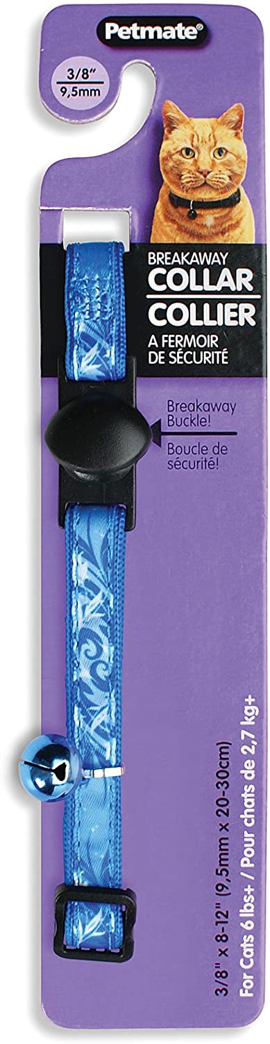 main-1059.jpg ASPEN PET FASHION CAT COLLAR 3/8" X 8-12" FERN BLUE - Image 1