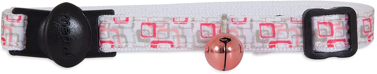 main-1060.jpg ASPEN PET FASHION CAT COLLAR 3/8" X 8-12" RETRO BERRY - Image 1