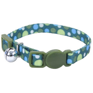 Coastal Pal Adj.Collar Green Dot