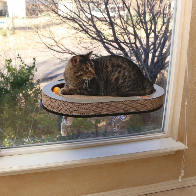 main-1092.jpg K&H Universal Mount Kitty Sill with Cardboard track 14"x24" - Image 1
