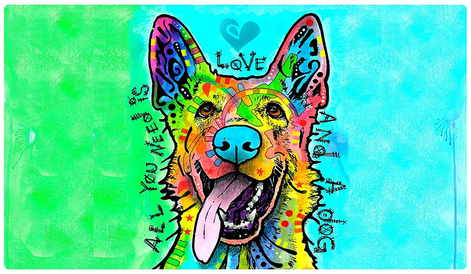 main-110.jpg Dry Mate Placement Mats For Dogs Love And A Dog 16 X 28 Inches - Image 1