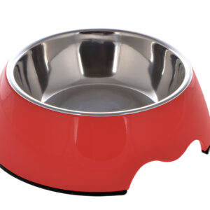 Nutrapet Melamine Round Bowl Red M:17.5 * 6.5Cms 350/ml11.8oz