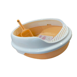 Nutrapet Small Open Cat Toilet L32cm X W43cms XH14.3 Cms Orange