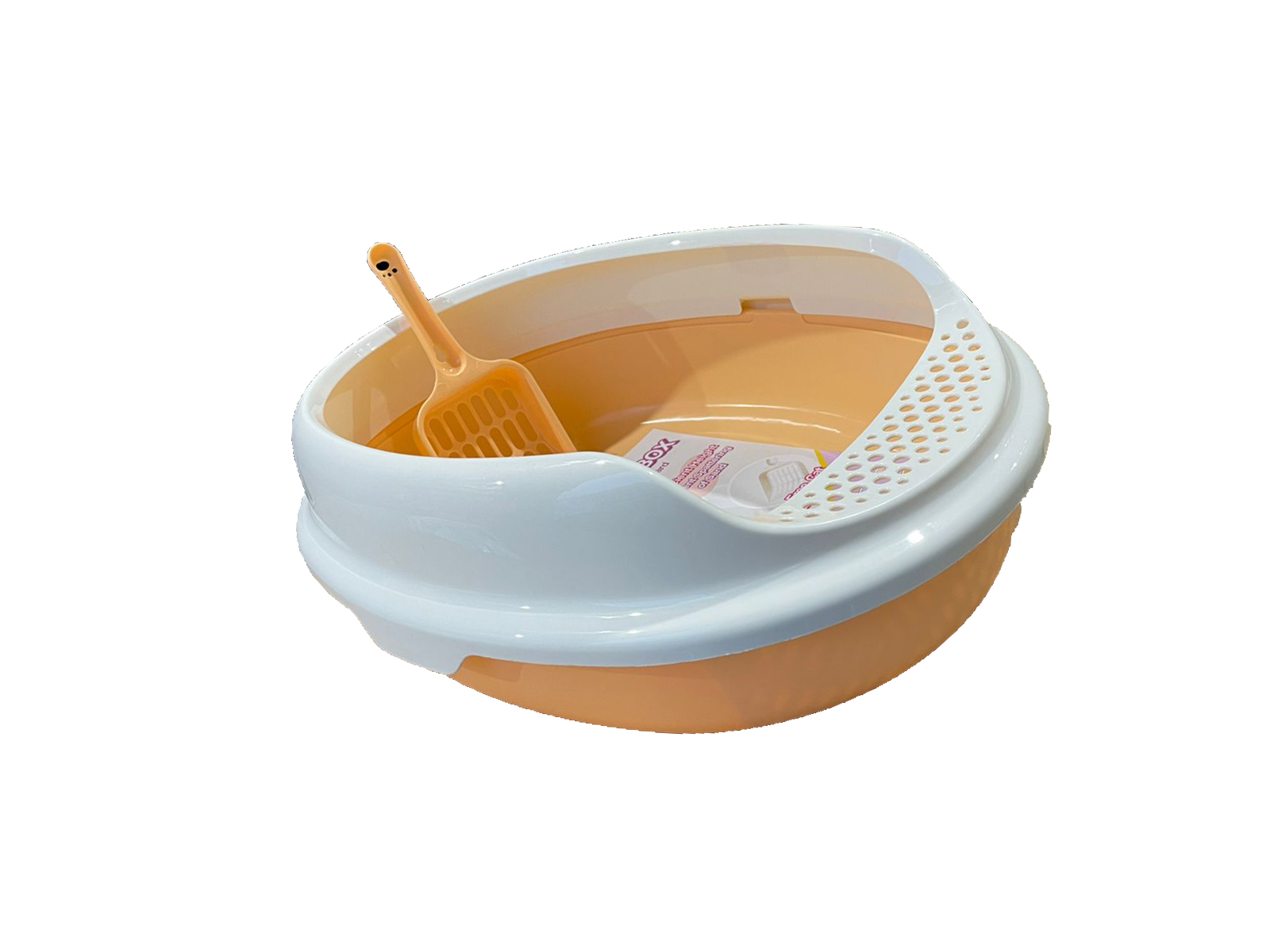 main-1128.jpg Nutrapet Small Open Cat Toilet L32cm X W43cms XH14.3 Cms Orange - Image 1