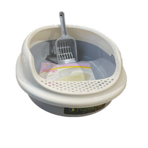 Nutrapet Small Open Cat Toilet L32cmX W43cms XH14.3 Cms Gray