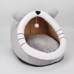 Grizzly Cat Capsule Bed Grey- Small 30 x 30 x 28cm