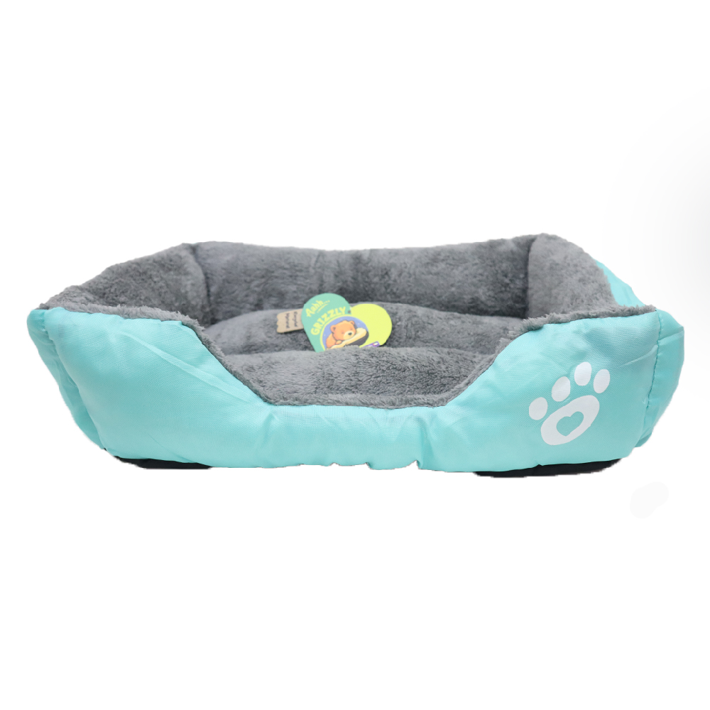 main-1167.jpg Grizzly Square Dog Bed Green Small - 43 x 32cm Square Dog Bed - Image 1