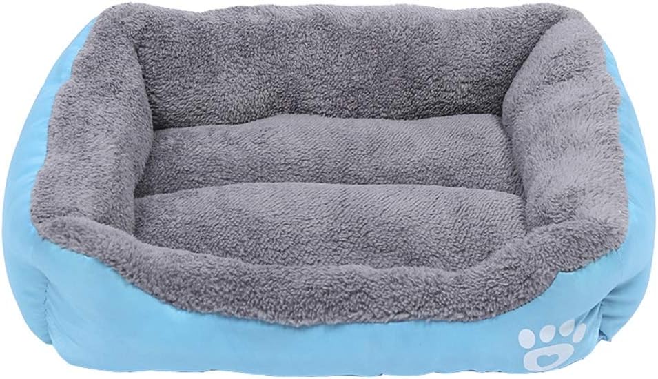 main-1168.jpg Grizzly Square Dog Bed Blue Medium - 54 x 42cm Square Dog Bed - Image 1